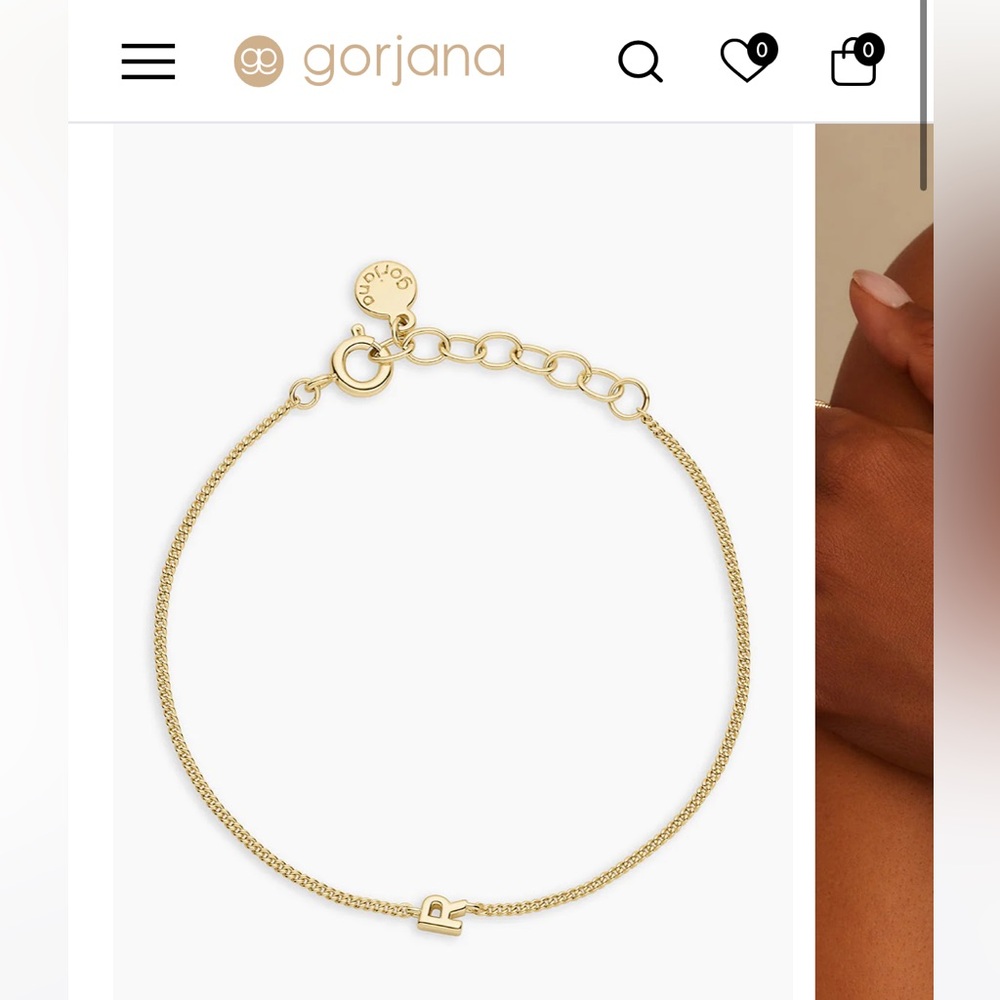 Gorjana Gold Initial Bracelet